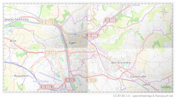Carte de Agen