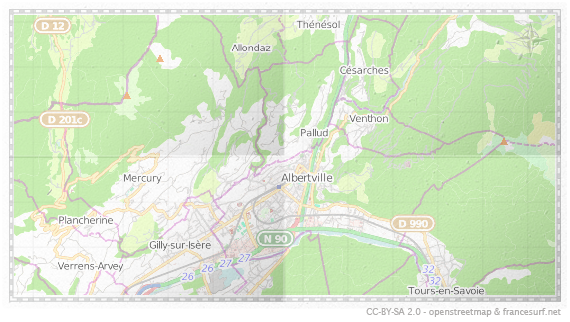 Carte de Albertville