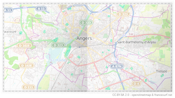 Carte de Angers