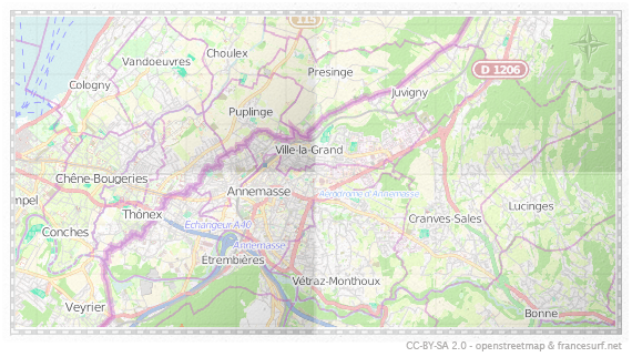 Carte de Annemasse