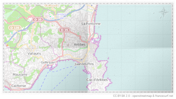 Carte de Antibes