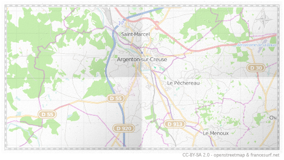 Carte de Argenton-sur-Creuse