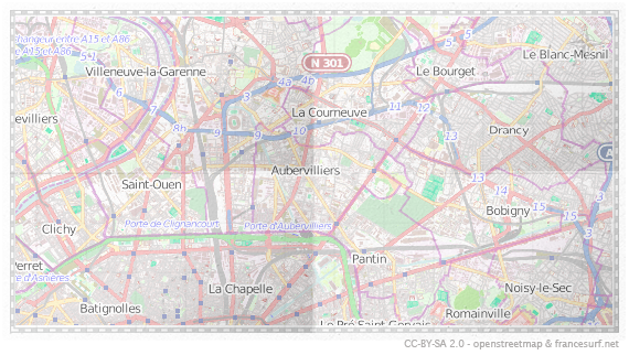 Carte de Aubervilliers