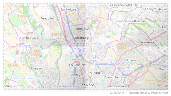 Carte de Aucamville