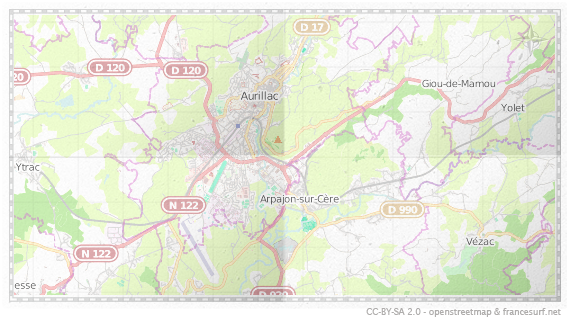 Carte de Aurillac