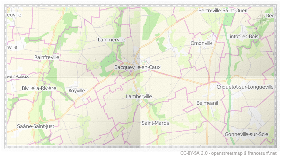 Carte de Bacqueville-en-Caux