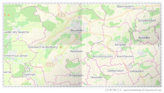 Carte de Bouxwiller