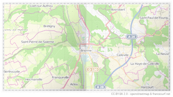 Carte de Brionne