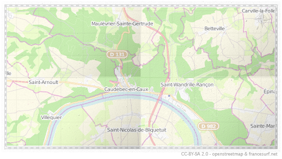 Carte de Caudebec-en-Caux