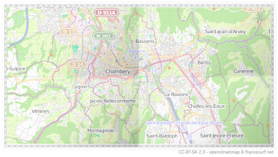 Carte de Chambéry