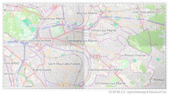 Carte de Champigny-sur-Marne