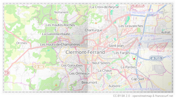 Carte de Clermont-Ferrand