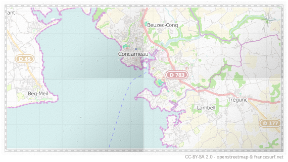 Carte de Concarneau