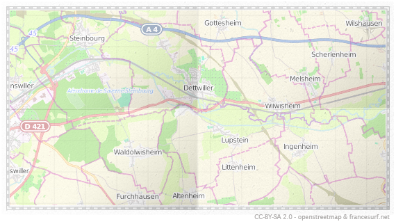 Carte de Dettwiller