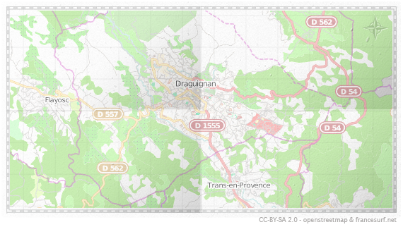 Carte de Draguignan