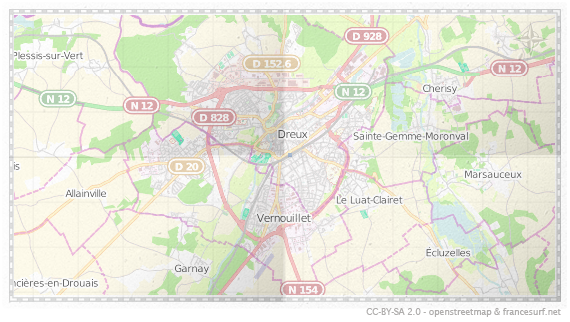 Carte de Dreux
