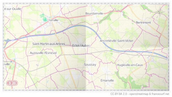 Carte de Ectot-l'Auber