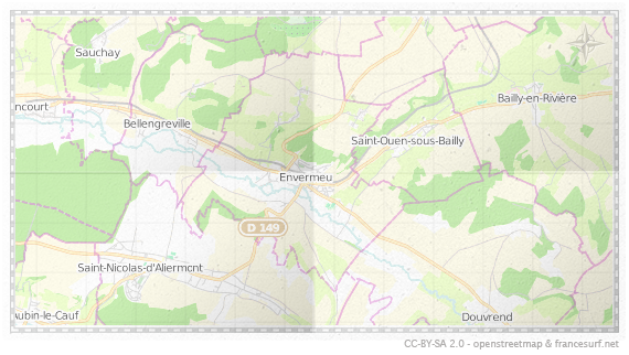 Carte de Envermeu