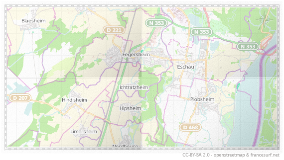 Carte de Fegersheim