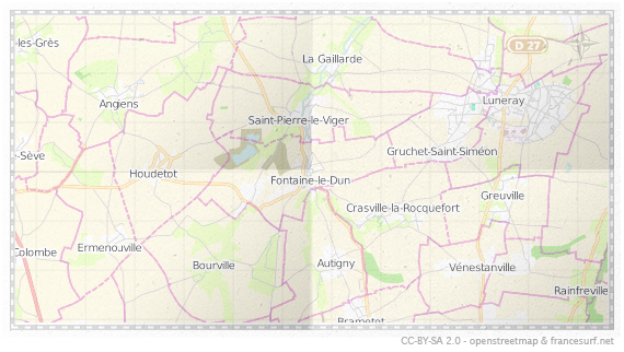 Carte de Fontaine-le-Dun