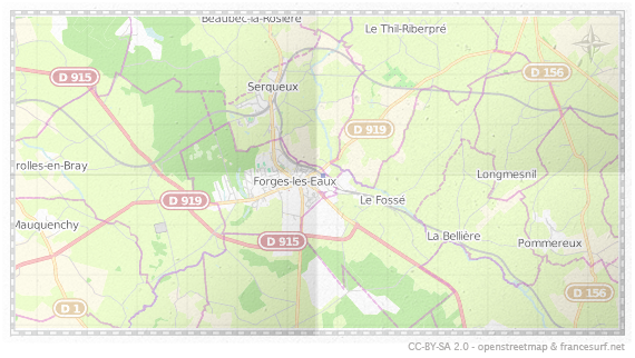 Carte de Forges-les-Eaux