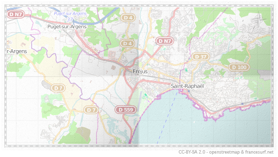 Carte de Fréjus