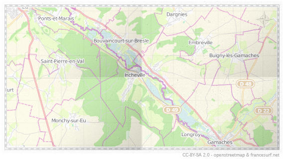 Carte de Incheville