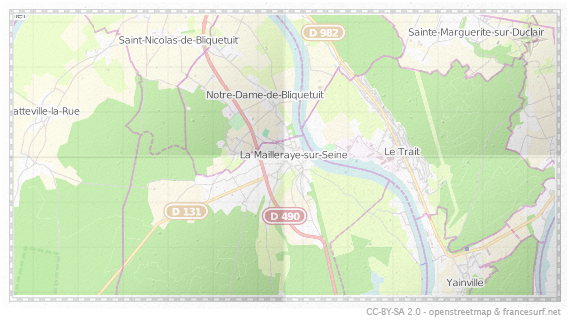 Carte de La Mailleraye-sur-Seine