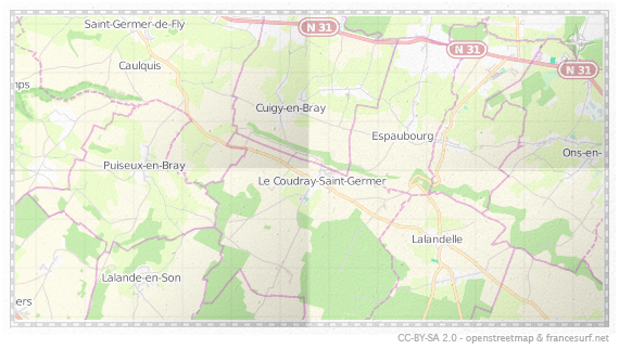 Carte de Le Coudray-Saint-Germer