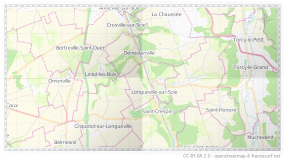 Carte de Longueville-sur-Scie