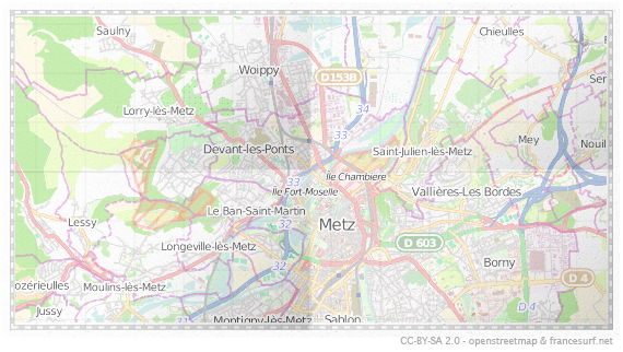 Carte de Metz