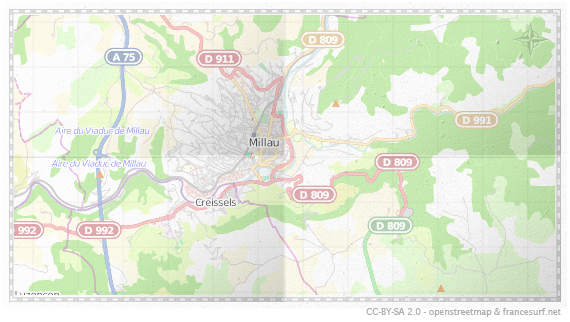 Carte de Millau