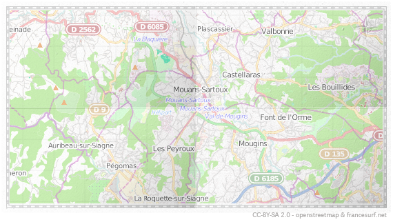 Carte de Mouans-Sartoux