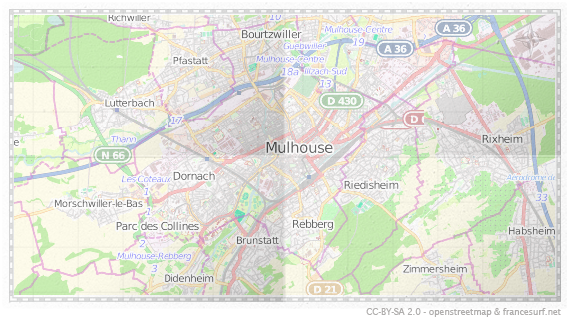 Carte de Mulhouse
