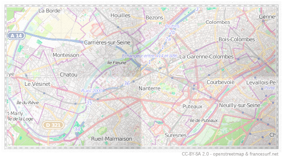 Carte de Nanterre