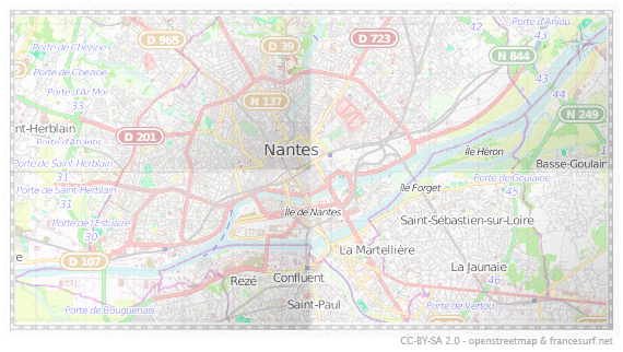 Carte de Nantes
