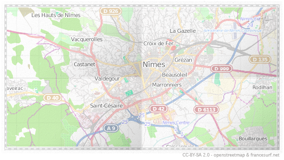 Carte de Nîmes