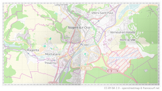 Carte de Nogent-sur-Oise