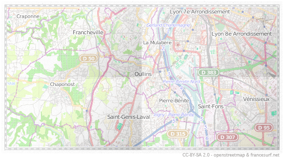 Carte de Oullins