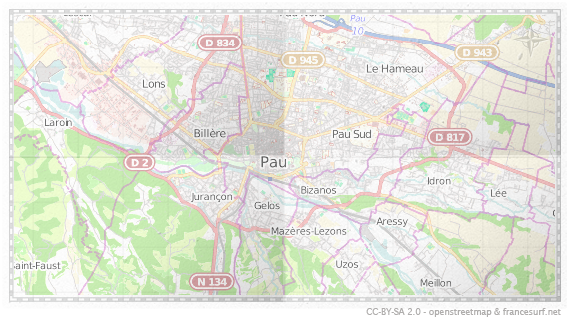 Carte de Pau