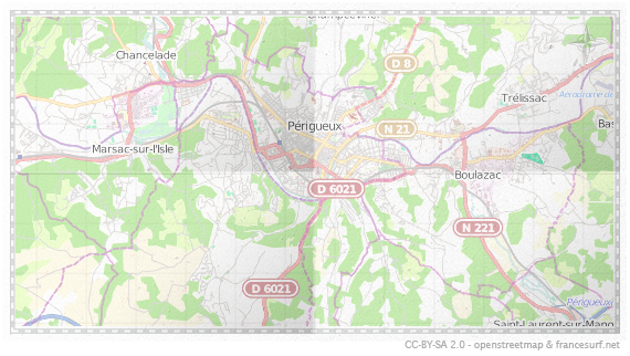 Carte de Périgueux