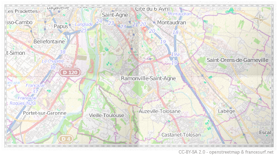 Carte de Ramonville-Saint-Agne