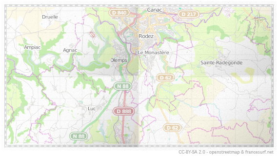 Carte de Rodez