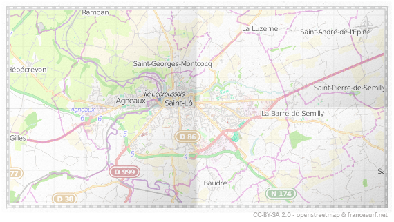 Carte de Saint-Lô