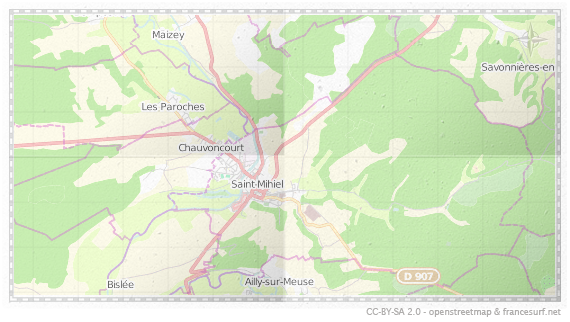 Carte de Saint-Mihiel