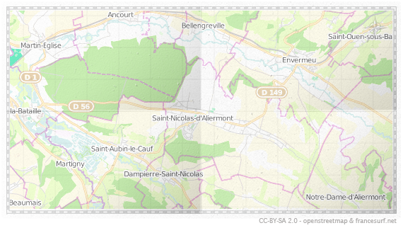Carte de Saint-Nicolas-d'Aliermont