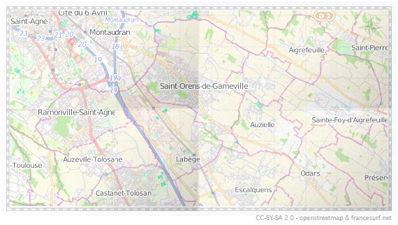 Carte de Saint-Orens-De-Gameville