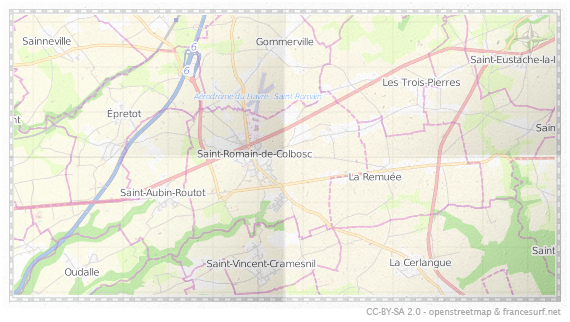 Carte de Saint-Romain-de-Colbosc