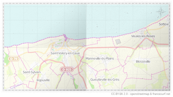 Carte de Saint-Valéry-en-Caux