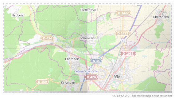 Carte de Scherwiller